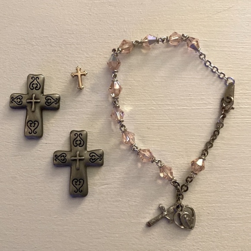 Christian Bracelet and Crosses